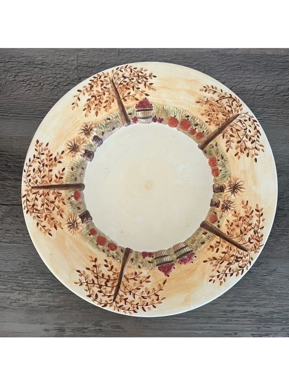 Yankee Candle Retired Autumn Harvest Halloween Candle Plates/Candle Holder